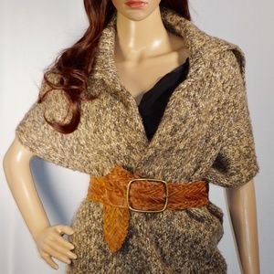 Oboe - Posh to Rustic Collared Wrap - Big, Brown, Blanket Look